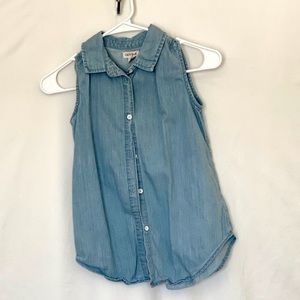 10/12 Cat & Jack Sleeveless Denim Shirt